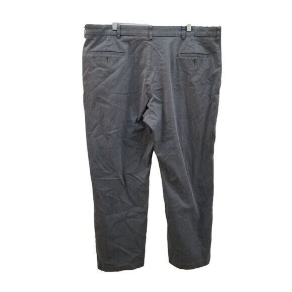 Haggar Mens Size 42x29 Gray Solid Khaki Chino Pants - Picture 6 of 9